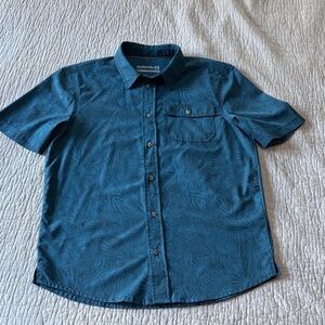 Avalanche Outdoor Supply Co Teal Palm Patterned Short Sleeve Shirt